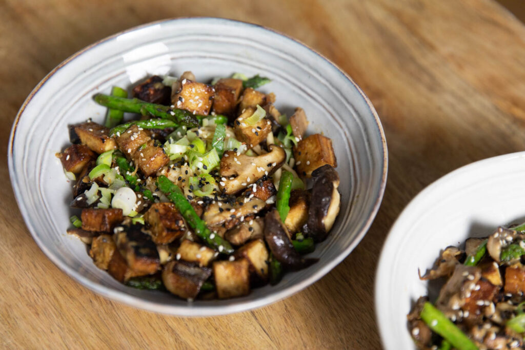 Miso-Glazed Smoked Tofu and Vegetables