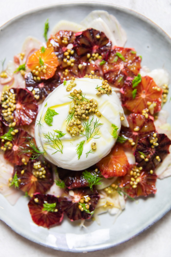 Ottolenghi’s Blood Orange & Fennel Salad with Burrata – A Pinch of Saffron