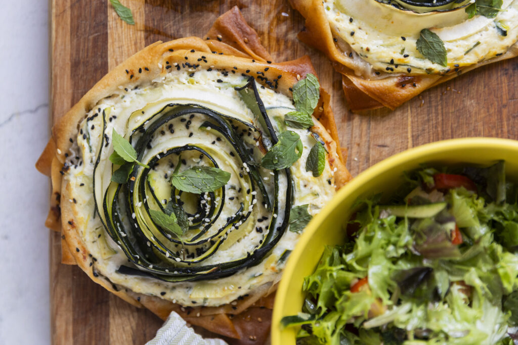 Ricotta & Lemon Filo Pie with Courgette