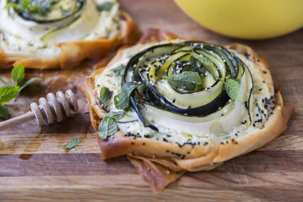 Ricotta & Lemon Filo Pie with Courgette